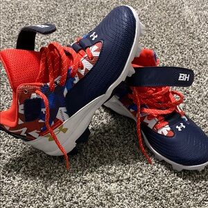 Under Armour Kids Navy and Red Shoes